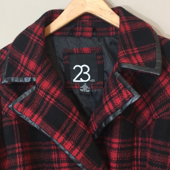 23rd St. Plaid Peacoat - Picture 4 of 7